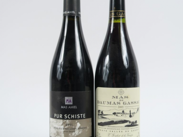 2 BOUTEILLES : 1 MAS DE DAUMAS GASSAC 2009 - 1 PUR SCHISTE MAS AMIEL 2