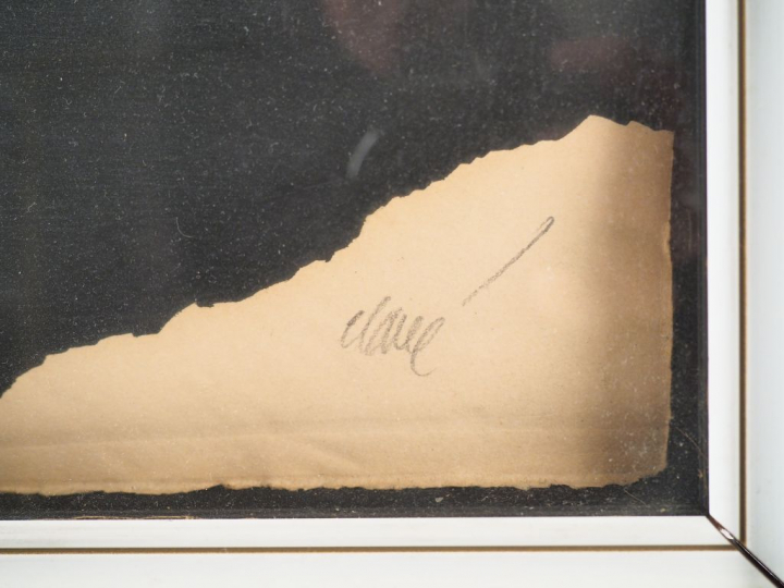 Antoni CLAVE.  "Sac i formes negres". Gravure en couleur, signée en ba