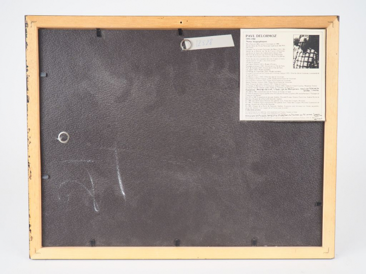 Paul DELORMOZ. "Paysage de l'Indre". Dessin au crayon, signé en bas à 