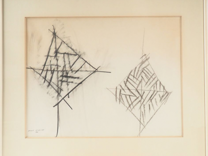 Daniel DEZEUZE. "Sans titre". Dessin à la mine de plomb sur papier.  S