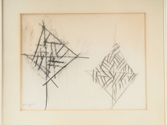 Vente aux enchères Daniel DEZEUZE. "Sans titre". Dessin à la mine de plomb sur papier.  S