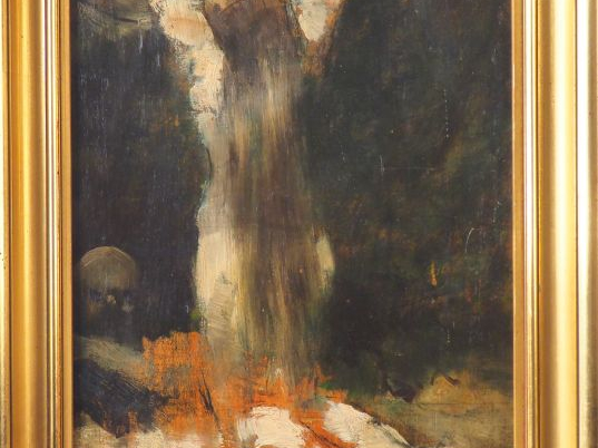 Alexandre FALGUIERE.  "Etude pour une composition au Panthéon" Huile s