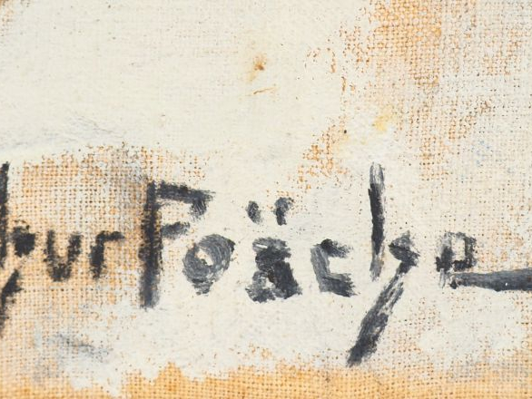 Arthur FOÄCHE. "Femmes d'Afrique noire". Huile sur toile, signée en ba