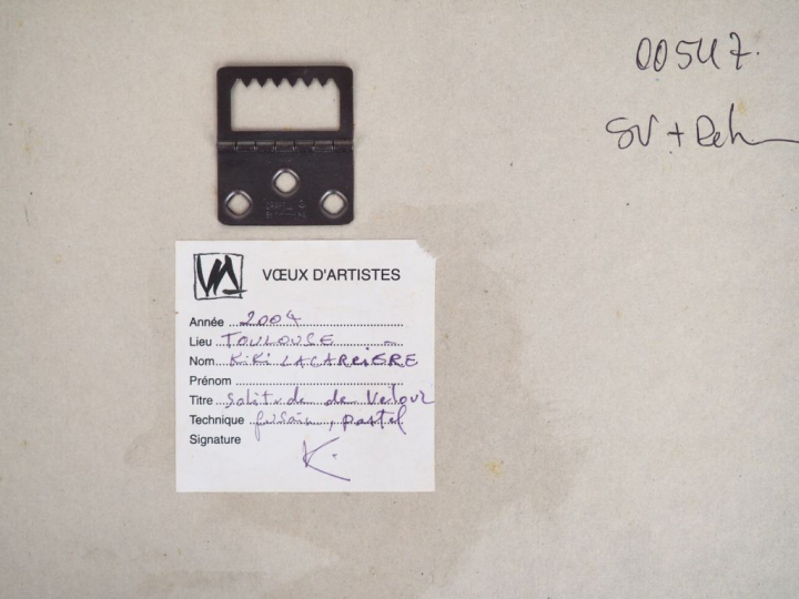 Kiki LACARRIERE. "Solitude de velours". Fusain et pastel sur papier si