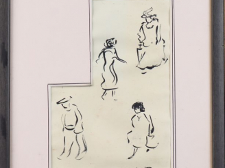 Vente aux enchères Albert MARQUET. "Etude de personnages". Dessin, signé en bas à droite.