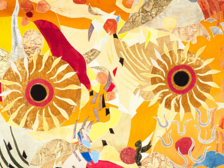 PINET DE GAULADE. "Cnossos". Tapisserie, signée et datée 1972. Dim. 20
