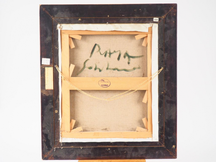 RAYA-SORKINE. "Scène de mariage". Huile sur toile, signée en bas à dro