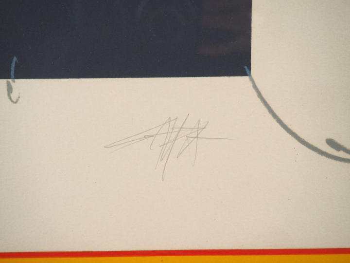 Antonio SAURA. "Carmen". Lithographie en couleur, signée en bas à droi