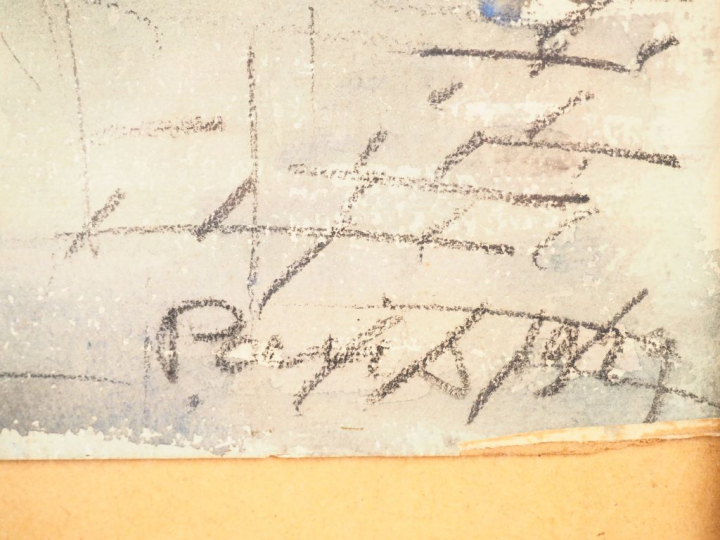 FRANK WILL. "Vue de Paris".  Aquarelle, signée en bas à gauche, située