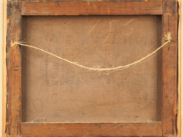 Ecole française vers 1880 "Le Christ chez Marthe et Marie" Huile sur t