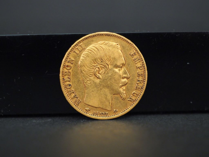 Une pièce de 20 francs or, 1859-A. FRAIS ACHETEURS 5% TTC.