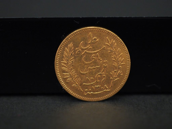 	Une pièce de 10 francs or, Tunisie, 1891-A. FRAIS ACHETEURS 5% TTC.