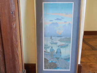 Vente aux enchères Lithographie d'après Henri RIVIERE.  'Retour de la pêche'.