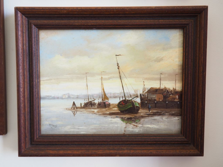 PETERS.  'Marine'. Huile sur toile signée en bas à gauche. Dim. 18 x 2