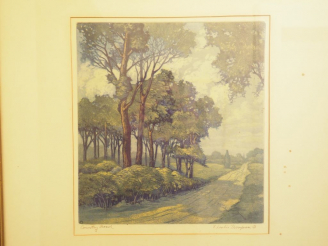 Vente aux enchères Leslie THOMPSON. Suite de 2 lithographies en couleur signées et numéro