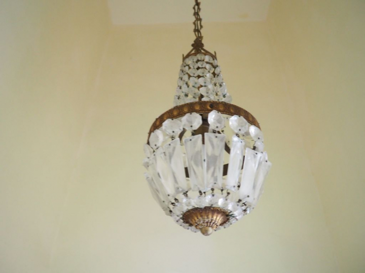 Petite suspension montgolfière. H. 35 cm