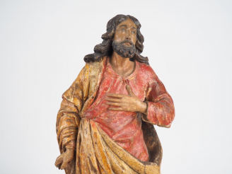 Vente aux enchères Sculpture fin XVIIIème début XIXème en bois polychrome "Saint Joseph" 