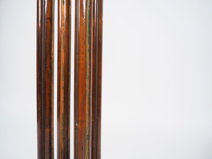 Sellette de style Louis XVI en acajou et placage d'acajou, à décor de 