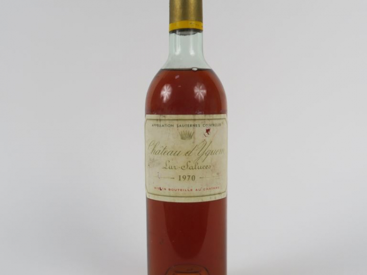 1 BOUTEILLE CHÂTEAU D'YQUEM 1er CCS SAUTERNES - 1970 - HEP/ETLA