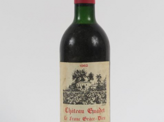 Vente aux enchères 1 BOUTEILLE CHÂTEAU GUADET LE FRANC GRACE DIEU GC ST EMILION - 1962 - 