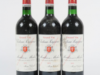 Vente aux enchères 3 BOUTEILLES CHÂTEAU POUJEAUX MOULIS - 1975 - BG