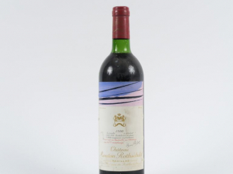Vente aux enchères 1 BOUTEILLE CHÂTEAU MOUTON ROTHSCHILD 1er GCC PAUILLAC - 1980 - BG