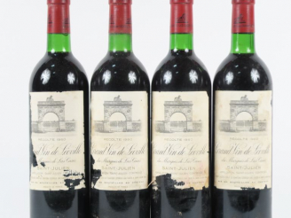 Vente aux enchères 4 BOUTEILLES CHÂTEAU LEOVILLE LAS CASES GCC ST JULIEN - 1980 - BG/EA