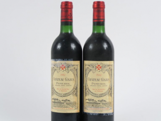 Vente aux enchères 2 BOUTEILLES CHÂTEAU GAZIN POMEROL - 1982 - BG/ET SCOTCHEE