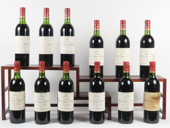 12 BOUTEILLES CHÂTEAU HAUT BAGES LIBERAL GCC PAUILLAC - 1983 - 2 BG/3 
