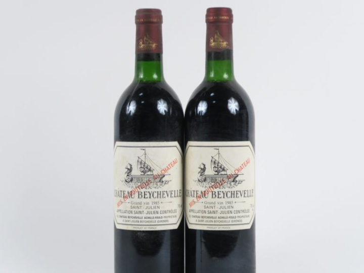 2 BOUTEILLES CHÂTEAU BEYCHEVELLE GCC ST JULIEN - 1985 - LB