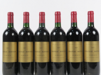 Vente aux enchères 6 BOUTEILLES CHÂTEAU NOTTON MARGAUX - 1987 - BG