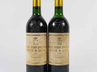 Vente aux enchères 2 BOUTEILLES CHÂTEAU PICHON LONGUEVILLE COMTESSE DE LALANDE GCC PAUILL