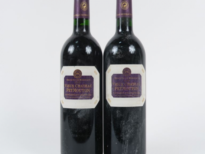2 BOUTEILLES VIEUX CHÂTEAU PEYMOUTON GC ST EMILION - 1998