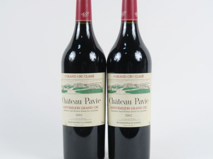2 BOUTEILLES CHÂTEAU PAVIE 1er GCC ST EMILION - 2002