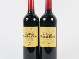 Vente aux enchères 2 BOUTEILLES CHÂTEAU MOULIN RICHE ST JULIEN - 2009