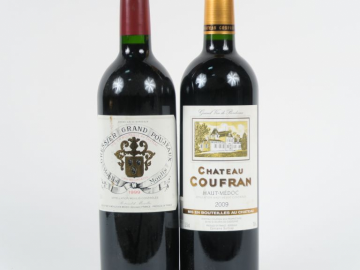 2 BOUTEILLES : 1 CHÂTEAU COUFRAN HAUT MEDOC 2009 - 1 GRESSIER GRAND PO
