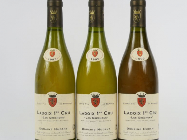 3 BOUTEILLES LADOIX 1er CRU 'LES GRECHONS' DOMAINE NUDANT - 1999