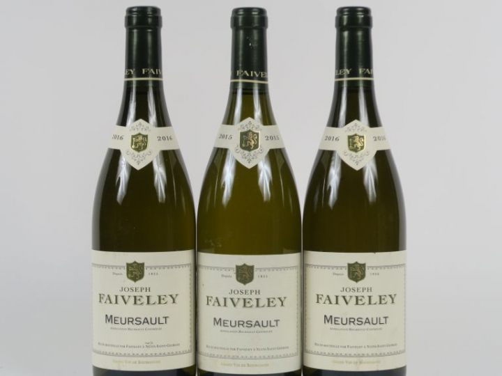 3 BOUTEILLES MEURSAULT JOSEPH FAIVELEY - 1 de 2015/2 de 2016