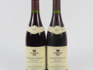 Vente aux enchères 2 BOUTEILLES CLOS DE VOUGEOT GC DOMAINE DENIS MORTET - 1990