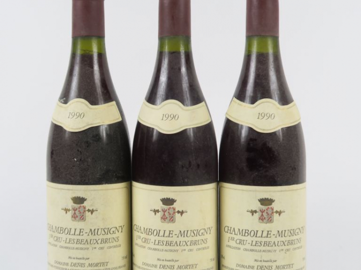 3 BOUTEILLES CHAMBOLLE MUSIGNY 1er CRU 'LES BEAUX MONTS' DOMAINE DENIS