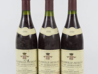 Vente aux enchères 3 BOUTEILLES CHAMBOLLE MUSIGNY 1er CRU 'LES BEAUX MONTS' DOMAINE DENIS