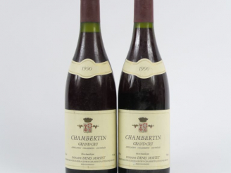 Vente aux enchères 2 BOUTEILLES CHAMBERTIN GC DENIS MORTET - 1990