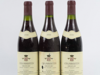 Vente aux enchères 3 BOUTEILLES CHAMBERTIN GC DENIS MORTET - 1990 - 1 ETLA