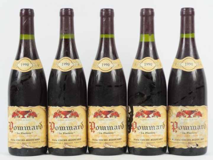 5 BOUTEILLES POMMARD 'LA PLATIERE' ALAIN COCHE BIZOUARD - 1990 - 1 EA