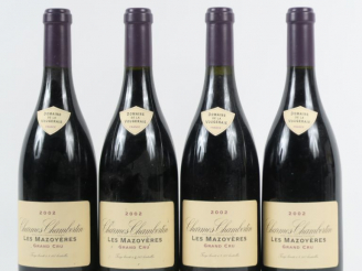Vente aux enchères 4 BOUTEILLES CHARMES CHAMBERTIN GC 'LES MAZOYERES' DOMAINE DE LA VOUGE