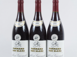 Vente aux enchères 3 BOUTEILLES POMMARD 'CLOS BLANC' ALBERT GRIVAULT - 2008