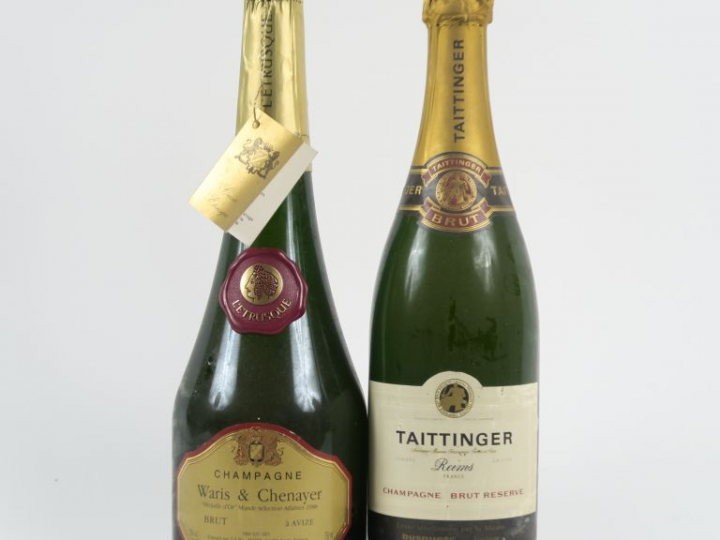 2 BOUTEILLES CHAMPAGNE : 1 TAITTINGER 'BRUT RESERVE' - 1 WARIS 'L'ETRU