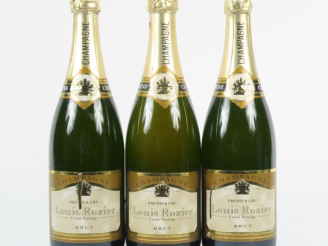 Vente aux enchères 3 BOUTEILLES CHAMPAGNE LOUIS ROZIER 1er CRU