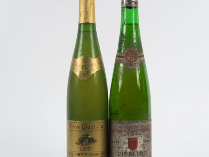2 BOUTEILLES RIESLING : 1 BOTT GREINER 1967 - 1 GC PFERSIGBERG 1997