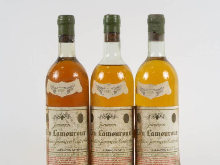 3 BOUTEILLES JURANCON CRU LAMOUROUX - 1983 - 2 BG/1 MEP